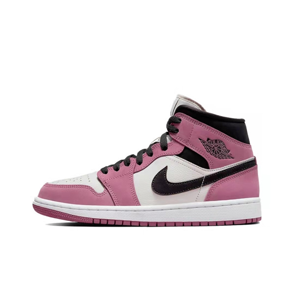 Women's Running Weapon Air Jordan 1 Pink/White Shoes 0177